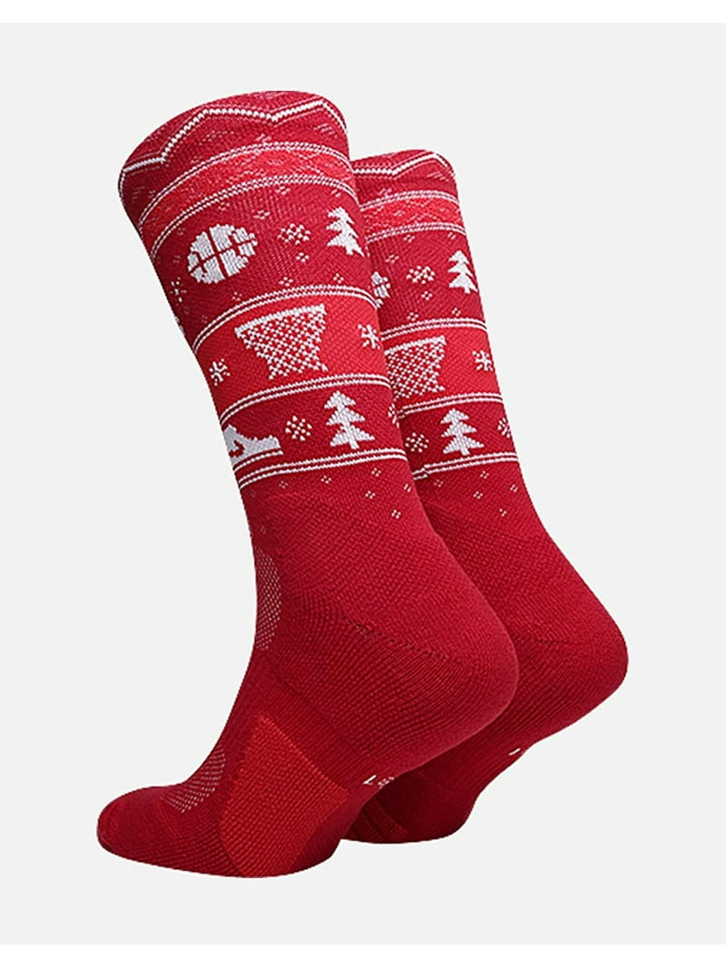 Nike Elite Basketball Crew Christmas Socks SX7866 687 Sz L (8-12