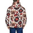 thumbnail image 5 of Zip Up Hoodies for Men - record lips Skull Long Sleeve Comfrt Men'S Fashion Hoodies & Sweatshirts, Jackets for Men Hoodies Pullover Clothing Clothes with Pouch, 5 of 5
