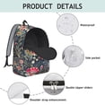 thumbnail image 4 of Large Sunflower Print Backpack for School College Campus, Flowers Floral Bookbag with Laptop Sleeve for Students, Durable Everyday Backpack for Commuting Work Travel, Unisex Gift Idea, 4 of 5