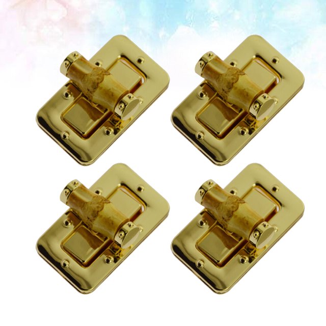 MERRYHAPY 4PCS Alloy Bag Lock Twist Lock Zinc Alloy Square-shaped Hardware for Women Daily Use Golden