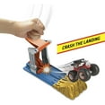 thumbnail image 5 of Hot Wheels Monster Trucks Launch & Bash Playset, 1:64 Scale Bone Shaker & 4 Crushable Cars, 5 of 7