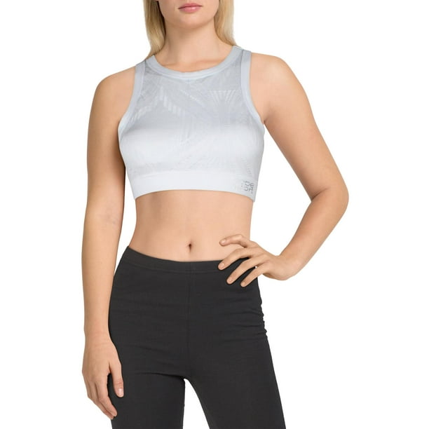 Bebe Bebe Sport Womens Lace Racerback Sports Bra White L Walmart Com Walmart Com