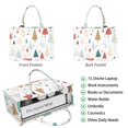 thumbnail image 2 of Large Capacity Tote Bag,White Christmas Tree Pattern Handbag Fashion Luxury Tote Bag,15.7"x13"x 5.1" Inches,Laptop Compatible, 2 of 6