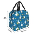 thumbnail image 2 of Rateoe Cartoon Goose Pattern Insulated Lunch Bag with Thick Aluminum Foil Lunch Tote Bag with Front Pocket for Men and Women, Ideal for Work, School, Picnics, and Travel, 2 of 5