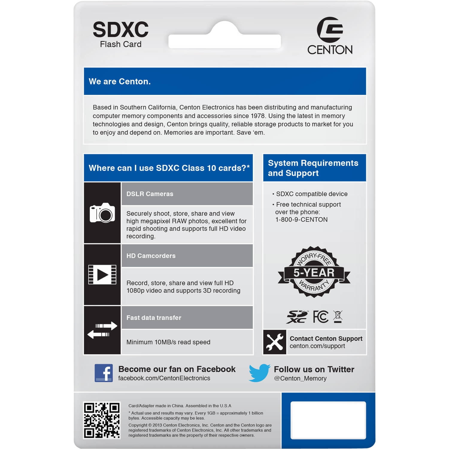 64GB Secure Digital High Capacity (SDHC) Card - Class 10