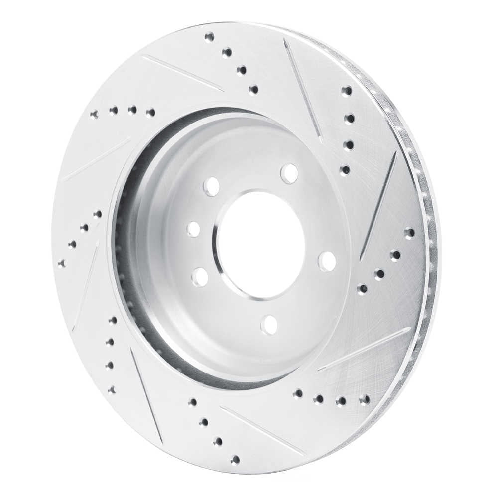 Dynamic Friction Company 631-11037L DFC Brake Rotor - Drilled And Slotted - Silver