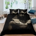 thumbnail image 1 of Pharaoh Duvet Cover Queen Ancient Egypt Tribe Comforter Cover Set for Boys Egyptian Pyramids Exotic Style Polyester Bedding Set, 1 of 7