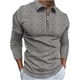thumbnail image 1 of Camisas de hombre con cuello vuelto y cierre de cremallera, tops a juego de colores, informales, ajustados, básicos Pompotops oipoqjl27846, 1 of 2