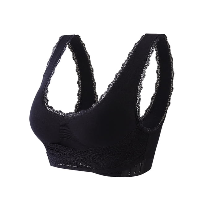 Woman Bra Gathered Shockproof Tube Top Wide Shoulder Strap Vest Back Underwear