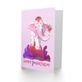 thumbnail image 2 of Elephant Flower 7th Birthday Greetings Card Plus Envelope Blank inside, 2 of 3