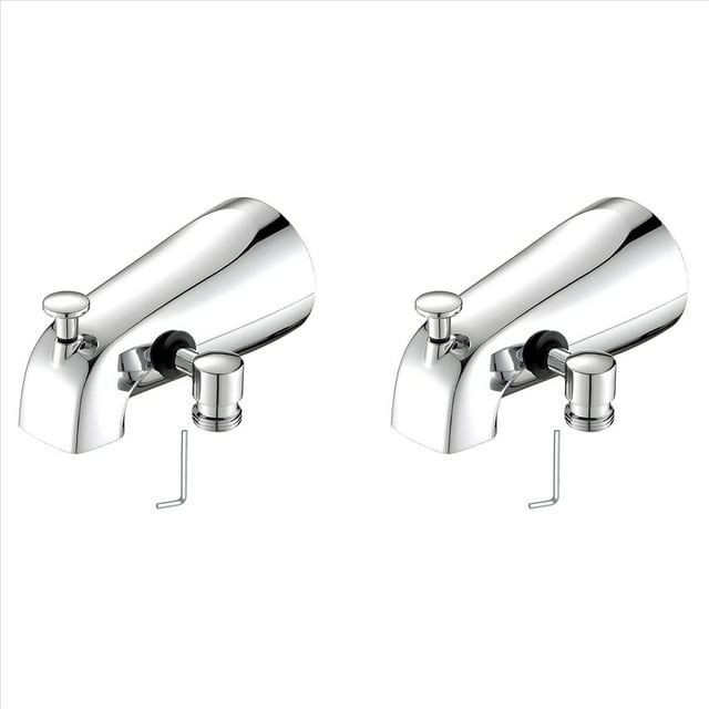 2X Caño para Bañera con Desviador, Grifo para Bañera con Desviador de Ducha y Llave Hexagonal para Tubo de Cobre de 1/2 Pulgada, 5,3 Pulgadas