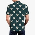 thumbnail image 5 of Vsdgher Funny Chicken Print Men's Short Sleeve Stretch Polo Shirt, Moisture-Wicking Performance Polo Shirt, 5 of 8