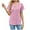 Pink-01, variant on Mittory Womens Fall V Neck Button Shirt Casual Loose Blouse Short Sleeve Open Front Cardigan Work Office Tunic Tops