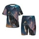 thumbnail image 1 of Balery Night Sky Wolf Conjunto de Pijama Infantil de Manga Corta con Estampado – Ropa de Dormir de Algodón Suave-Medium, 1 of 6