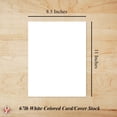thumbnail image 4 of White Card Stock Paper - for Stationery Art and Craft, Printing and School Projects | 8.5 x 11 Pastel Colored Medium Weight Cardstock, 67 LB Vellum Bristol | 250 Sheets, 4 of 4