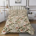 thumbnail image 1 of Erosebridal Botanical Mushroom Coverlet Set King, Green Leaves Bedding Set 3-Piece, 1 of 5