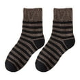 thumbnail image 2 of Calcetines de Invierno Minnieouse para Hombre 5 pares Media Pantorrilla Rayas café, 2 of 6