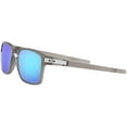 thumbnail image 3 of Oakley Mens Oo9358 Latch Square Low Bridge Fit Rectangular Sunglasses Matte Grey Ink/Prizm Sapphire 55 Millimeters, 3 of 6