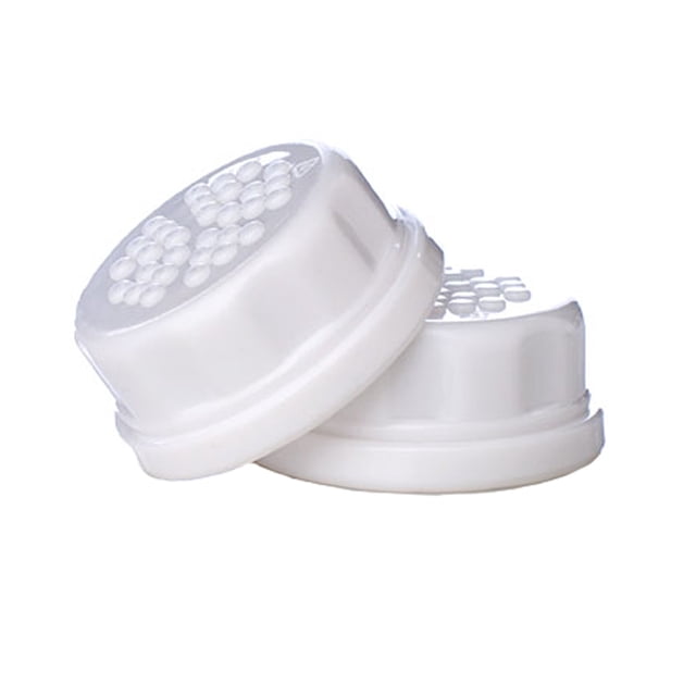 Lifefactory Tapas planas, paquete de 2 para biberones de vidrio sin BPA de 4 y 9 onzas, color blanco