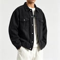 thumbnail image 7 of Hvogkswy Vintage Washed Jean Jacket Men Long Sleeve Button Denim Jackets Lightweight Work Jean Jacket Coat with Pockets, 7 of 7