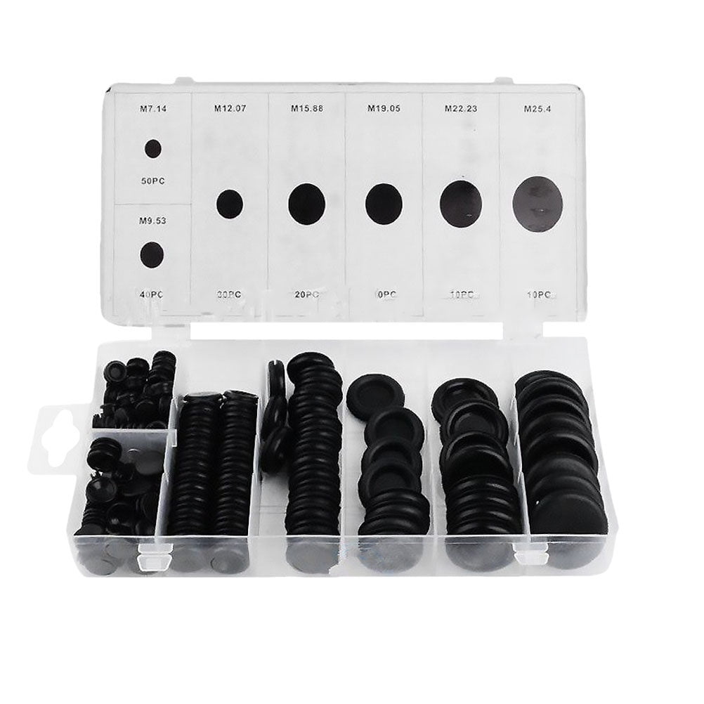 OUNONA 1Set Rubber Seal Ring Kit with Premium Black Grommets for Heat Resistant Durable Sealing