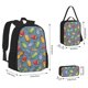 thumbnail image 2 of Disketp Fruit Ice Cream Mochila Estampada de Gran Capacidad con Lonchera y Estuche, Set de 3 Piezas para Estudiantes, 2 of 7
