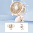 thumbnail image 4 of Ventilador de escritorio portátil pequeño | Ventilador de enfriamiento de mesa ultra silencioso | Flujo de aire concentrado de alta velocidad | Alimentado por USB | Oscilación gran angular | 2, 4 of 7