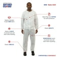 thumbnail image 3 of White SMS Coverall, Elastic Wrist & Ankle, 3 of 3