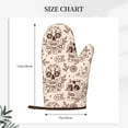 thumbnail image 4 of XMXT Silicone Oven Mitts, Ethnic Style Line Skull Thickened Non-Slip Oven Gloves, 2 Pcs, 4 of 9
