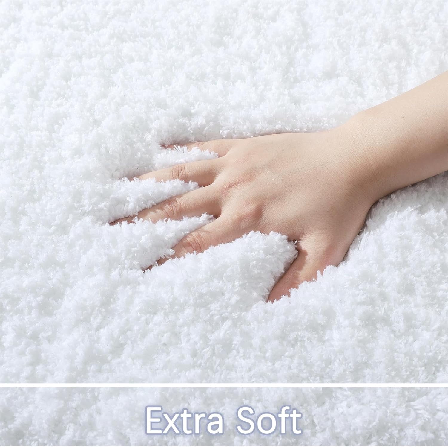 Junovo Soft Bathroom Rug Runner Absorbent Microfiber Bath Rugs for Bathroom Non Slip Bath Mat for Tub, Shower Floor,24"x70",White