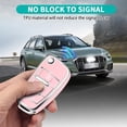 thumbnail image 3 of Key Fob Cover Compatible with Audi A1 A3 Q3 Q7 R8 A6L TT 3 Button Flip Key Keychain Case Holder Protector,B:pink, 3 of 6