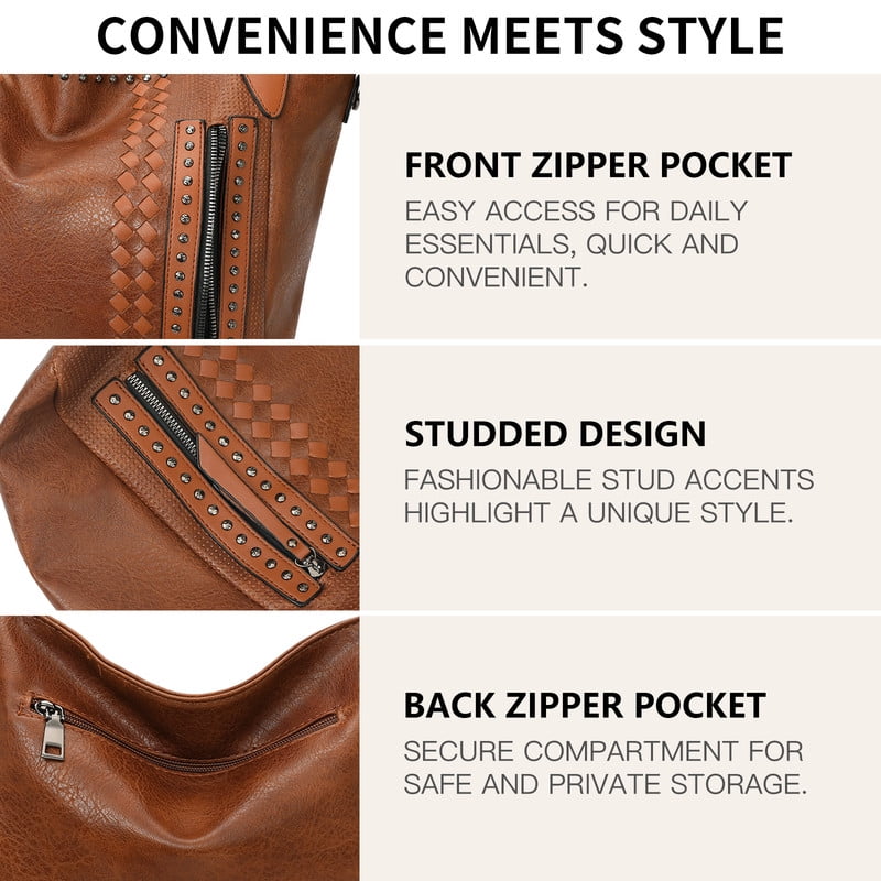 FALAN MULE Crossbody Bags for Women Trendy Vegan Leather Hobo Handbags With Adjustable Strap Shoulder Bucket Bags