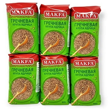 Makfa Buckwheat Groats 800g/28.2oz Kosher Product, Non-Gmo, Grechka (Pack of 6)