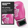 thumbnail image 3 of Gants de Boxe pour Hommes et Femmes Mitaines d'Entraînement de Frappe MMA Muay Gants de Sparring Kickboxing - Rose, 3 of 5