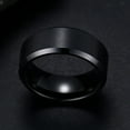 thumbnail image 4 of Matte Black Tungsten Carbide Wedding Band Ring Women Men 6mm or 8mm Ginger Lyne Collection, 4 of 6