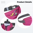 thumbnail image 3 of Sac Banane avec Porte-Bouteille d'Eau, Sac de Taille Imperméable pour la Course, Ceinture de Sport Réfléchissante avec Sangle Réglable, Pochette d'Hydratation pour Entraînement Physique Jogging Randonnée, 3 of 5