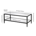thumbnail image 5 of Evelyn&Zoe Hera 45" Wide Rectangular Coffee Table with Glass Shelf in Blackened Bronze, 5 of 7
