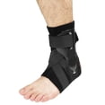 thumbnail image 1 of Tobillera de compresión con correas ajustables, soporte para arco y estabilizador de pie, envoltura elástica para fascitis plantar, recuperación de tendinitis de Aquiles,Black,M, 1 of 7