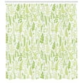 thumbnail image 3 of Ambesonne Leaves Shower Curtain, Foliage Pattern Green Shades, 69"Wx84"L, Lime Green Pale Green, 3 of 3
