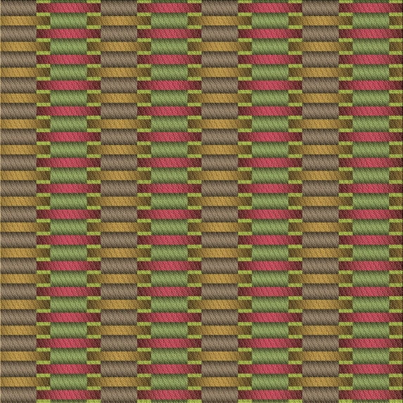 Ahgly Company Machine Washable Indoor Square Transitional Brown Red Area Rugs, 5' Square