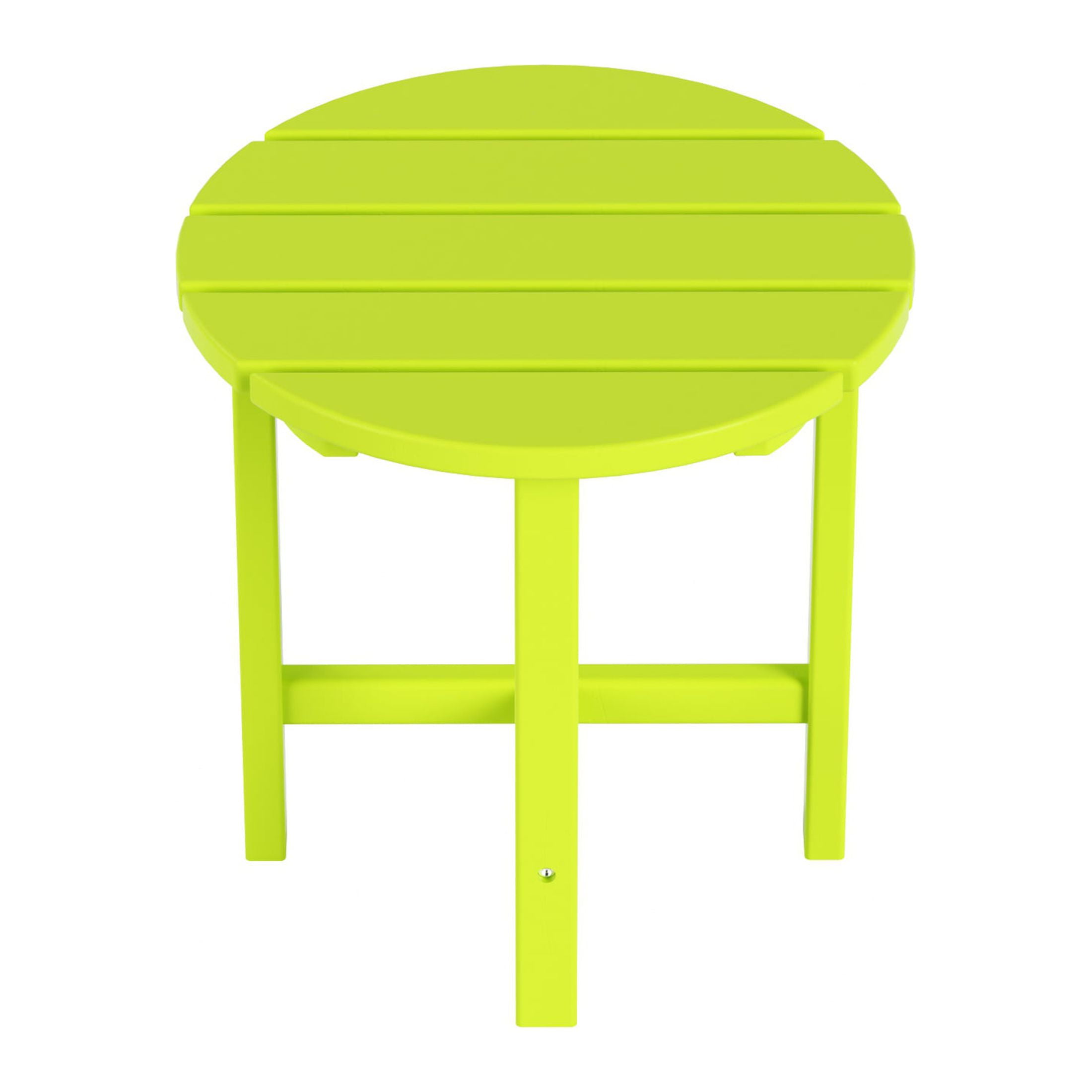 GARDEN 3-Piece Set Plastic Outdoor Chaise Lounges with Round Side Table Included, Lime