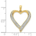 thumbnail image 4 of Real 14kt and Rhodium 1/4ct. Diamond Heart Pendant; for Adults and Teens; for Women and Men, 4 of 4