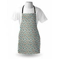 thumbnail image 4 of Floral Apron, Repeating Vintage-Themed Flowers on Branches, Unisex Kitchen Bib with Adjustable Neck for Cooking Gardening, Adult Size, Pale Blue Burnt Orange, by Ambesonne, 4 of 4