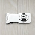 thumbnail image 4 of TFixol Door Lock Latch Cabinet Locks with Keys Hasp Lock Chrome Plated Garage Door Hasp Lock Staple Security Lock, 4 of 7