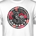 thumbnail image 3 of Teelocity Men's Sriracha Floral Print Hot Sauce Label White Relaxed Fit Short Sleeve Graphic T-Shirt, 3 of 3