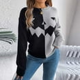 thumbnail image 2 of Drses‌‌ ‌‌‌‌‌‌‌‌‌‌‌‌‌‌‌‌Women's Halloween Knit Sweater - Pumpkin Long Sleeve Crew Neck Casual Pullover Top, 2 of 6