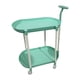 thumbnail image 2 of Carrito de servicio Sofá Mesa auxiliar Mango ergonómico Regalos versátiles Decoración Doble abierto Verde, 2 of 9