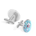 thumbnail image 3 of Tooth Silver Jewelry Men Cufflinks Set Suitable for Formal Attire Made of Stainless Steel for Business Meetings or Weddings, 3 of 6