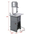 thumbnail image 3 of Bingirl Commercial Meat Band Saws Machine, 550W 2-in-1 Stainless Steel Butcher Meat Grinder Sausage Stuffer, Blade Bone Sawing, Meat Cutting Bandsaw Workbench, 3 of 9