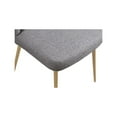 thumbnail image 4 of Meridian Furniture Eleanor Gray Linen Dining Chair with Gold Legs (Set of 2), 4 of 8